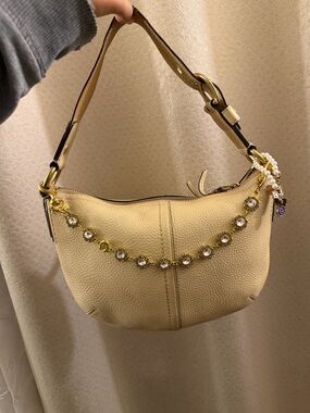 Coach Cream Leather Shoulder Bag